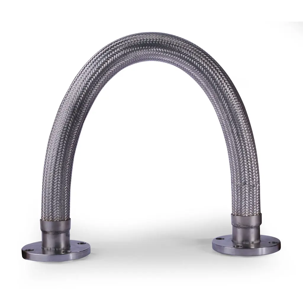 SS BRAIDED HOSE PIPE 2" RF FLANGED ON BOTH ENDS (LENGTH 1M)