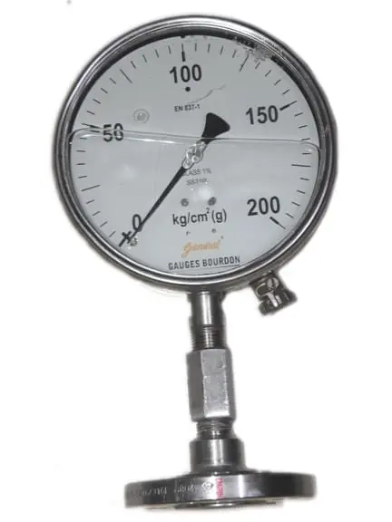 BOURDON SENSING PRESSURE GUAGE (-1 to 9 KG/CM2 RANGE) - 6"(150MM)