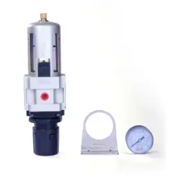 AIR FILTER REGULATOR WITH PRESSURE GAUGE - AFT PORT SIZE 1/4"